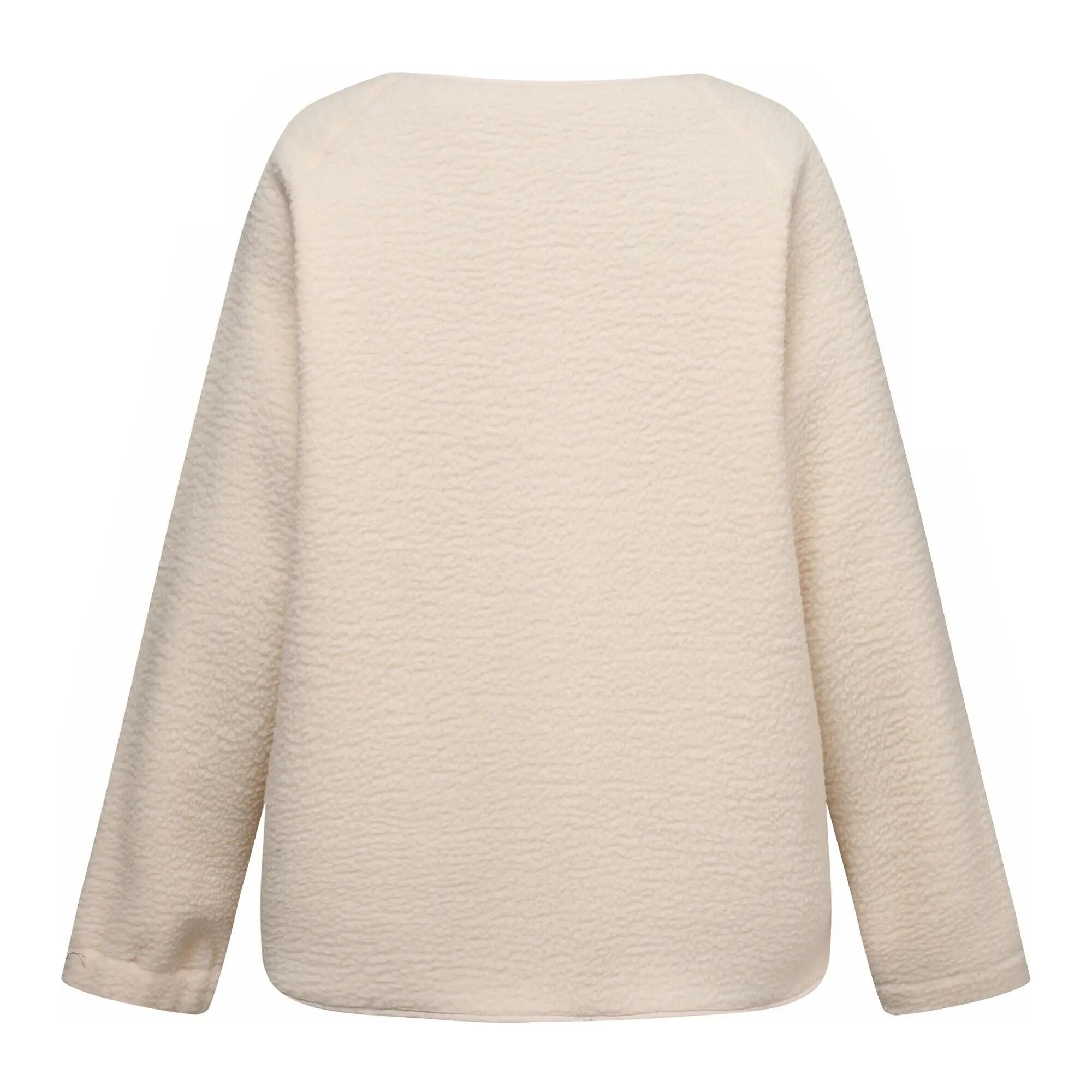 Womens/Ladies Lea Borg SnapFront Fleece (Light Vanilla) 3/7