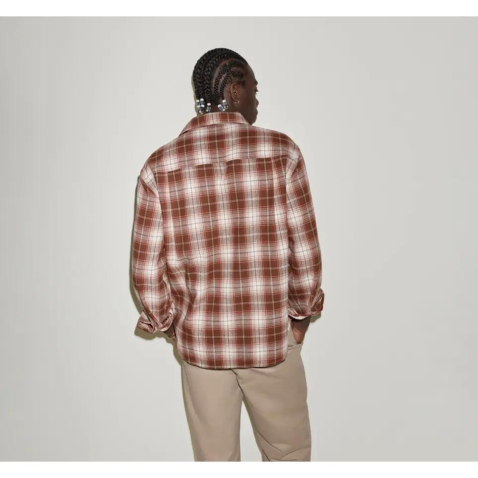 Shirt Converse Plaid Work Shirt, Orange, Unisex 2/5