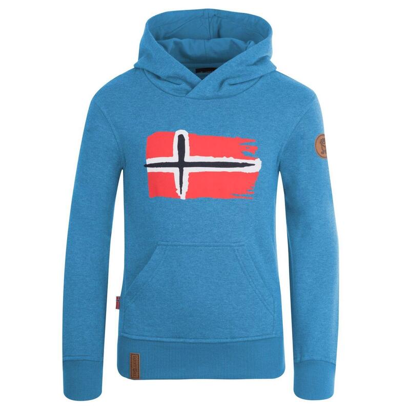 Kinder Hoodie Pullover Trondheim Mittelblau