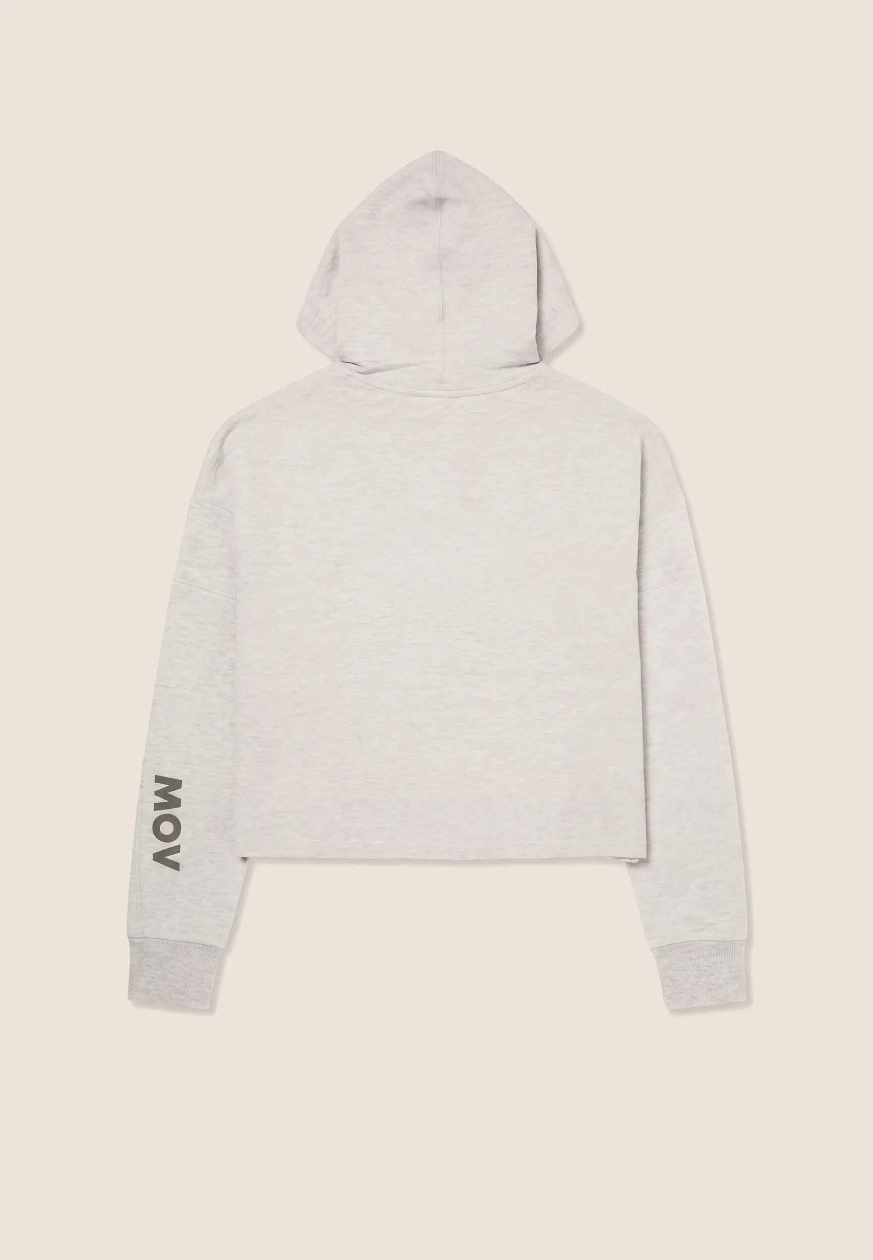 Felpa boxy cropped mélange donna con cappuccio Freddy MOV 2/3