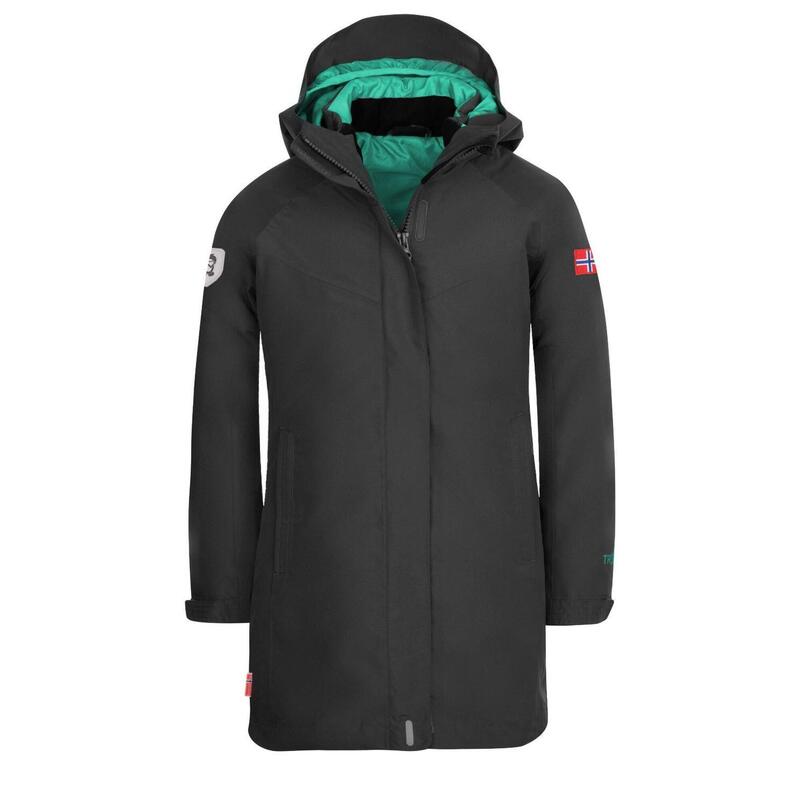 Manteau fille 3 en 1 Senja anthracite/menthe