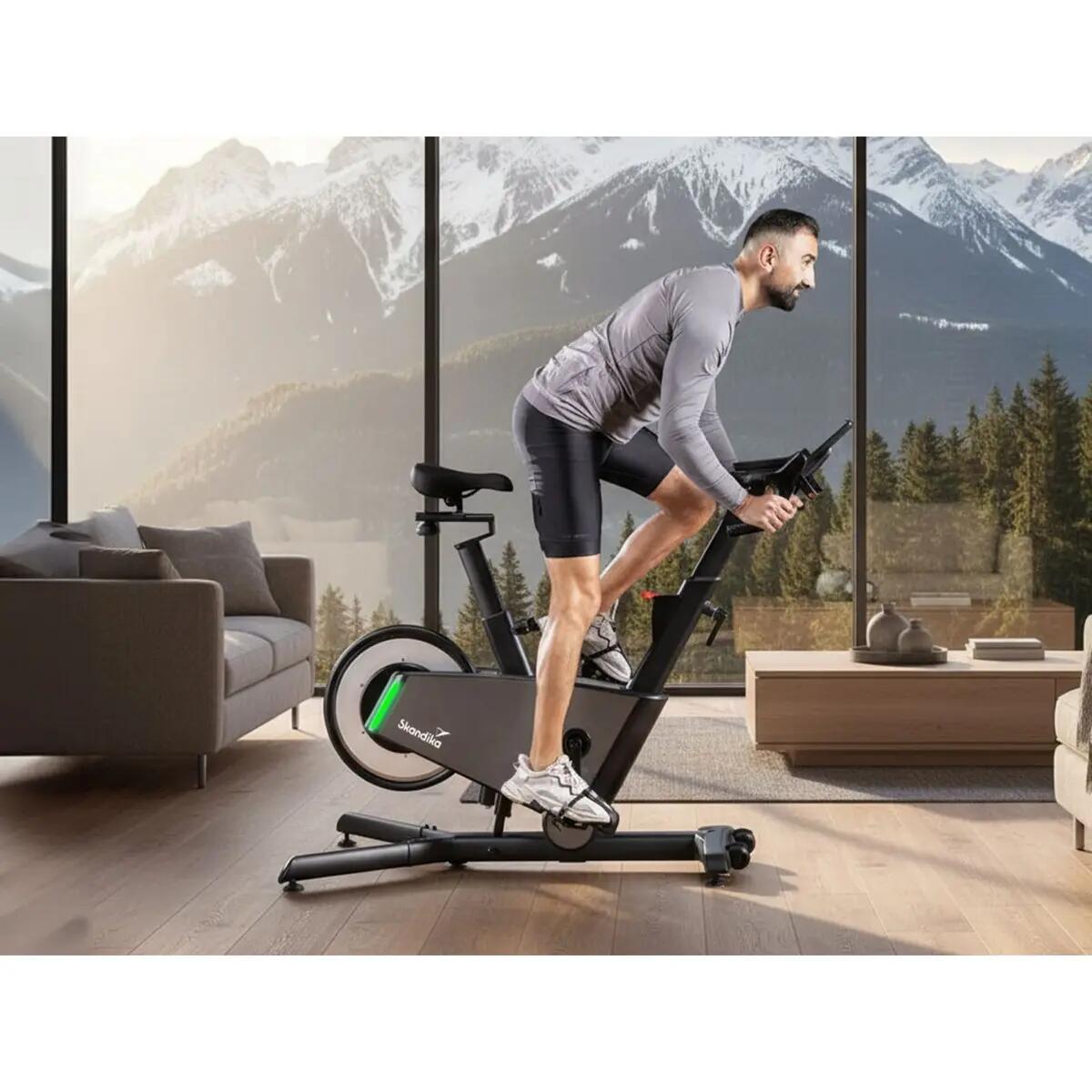 Vélo de biking Kliva 800-S - Vélo d'intérieur 800W SMART avec LED et inclinaison 2/14