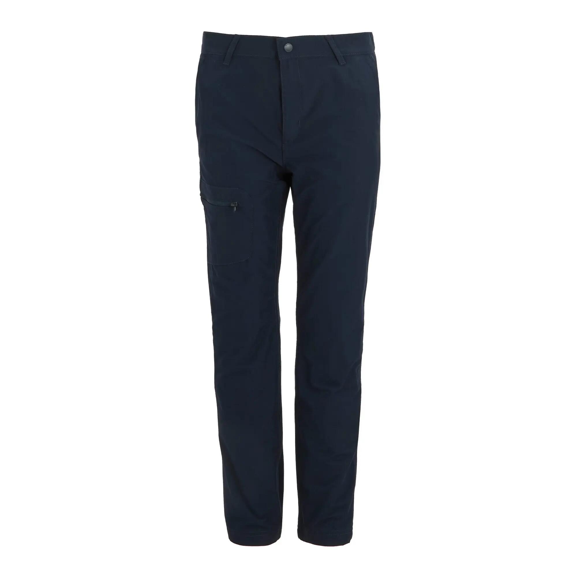 Pantalon Uni Et Extensible À Taille Semiélastiquée HIGHTON Enfant (Bleu Marine) 2/7