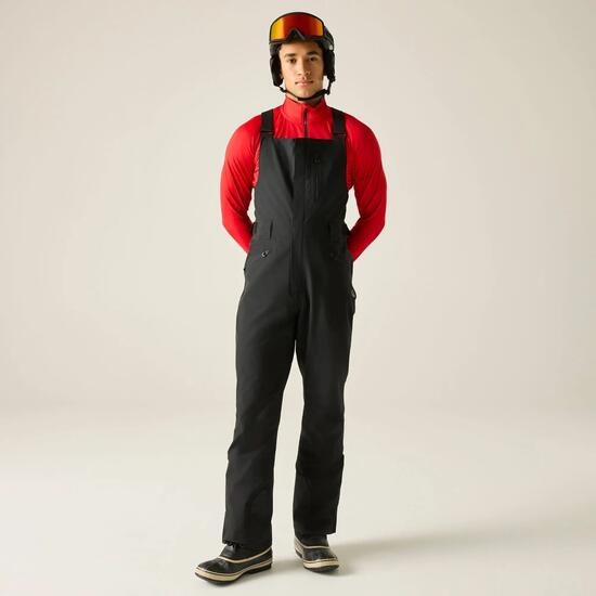 Uomo Pettorina Pantaloni Da Sci Dare 2B Twin Tip Nero
