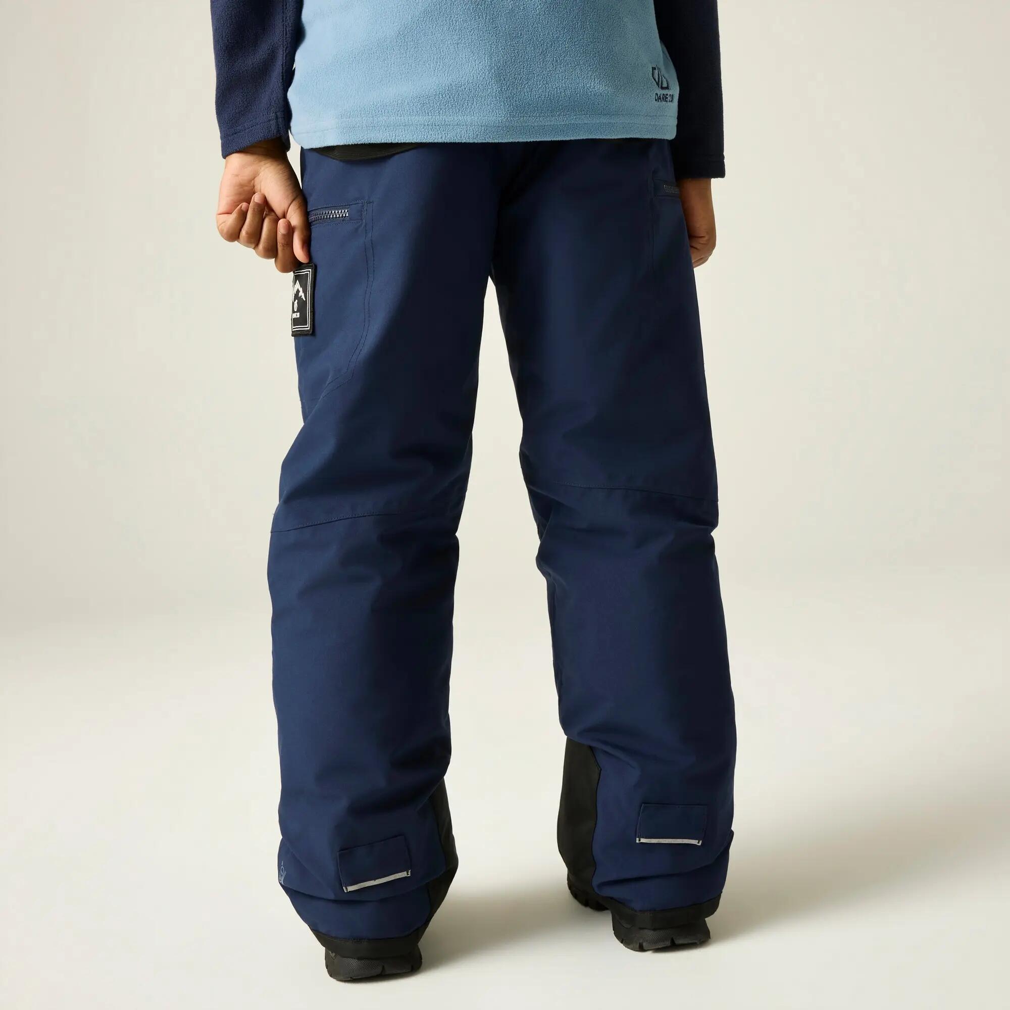 Pantalon De Ski Uni Et Extensible À Taille Ajustable POW Enfant (Bleu Marine) 7/7