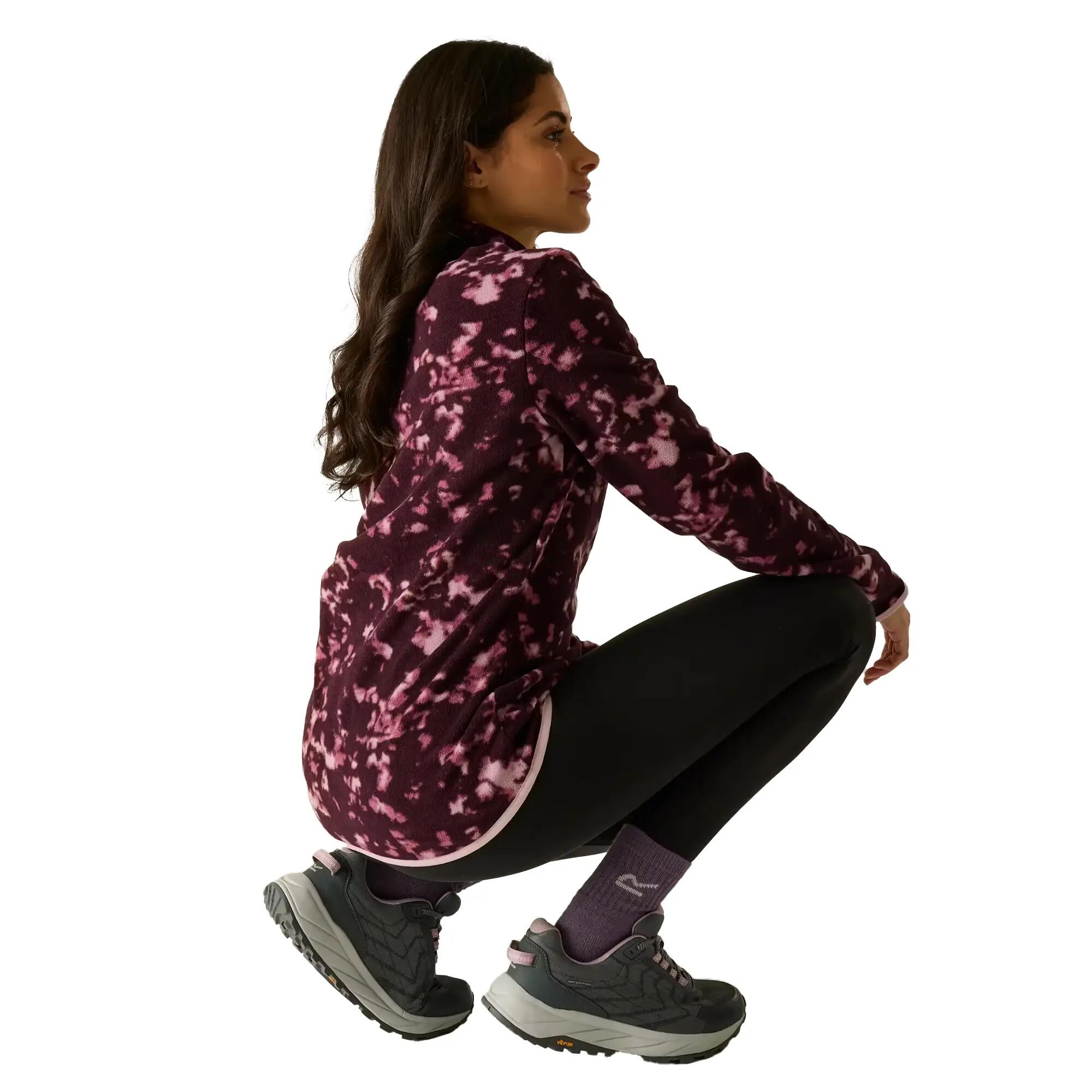 Womens/Ladies Margot Brush Stroke Quarter Zip Fleece (Fig) 7/7