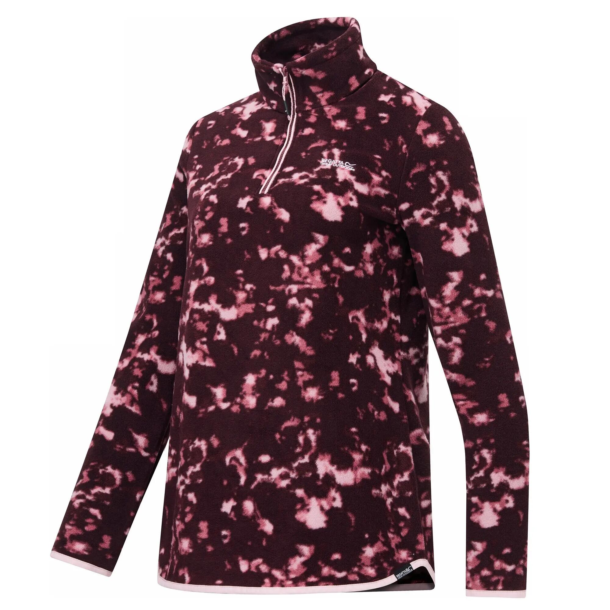 Womens/Ladies Margot Brush Stroke Quarter Zip Fleece (Fig) 4/7