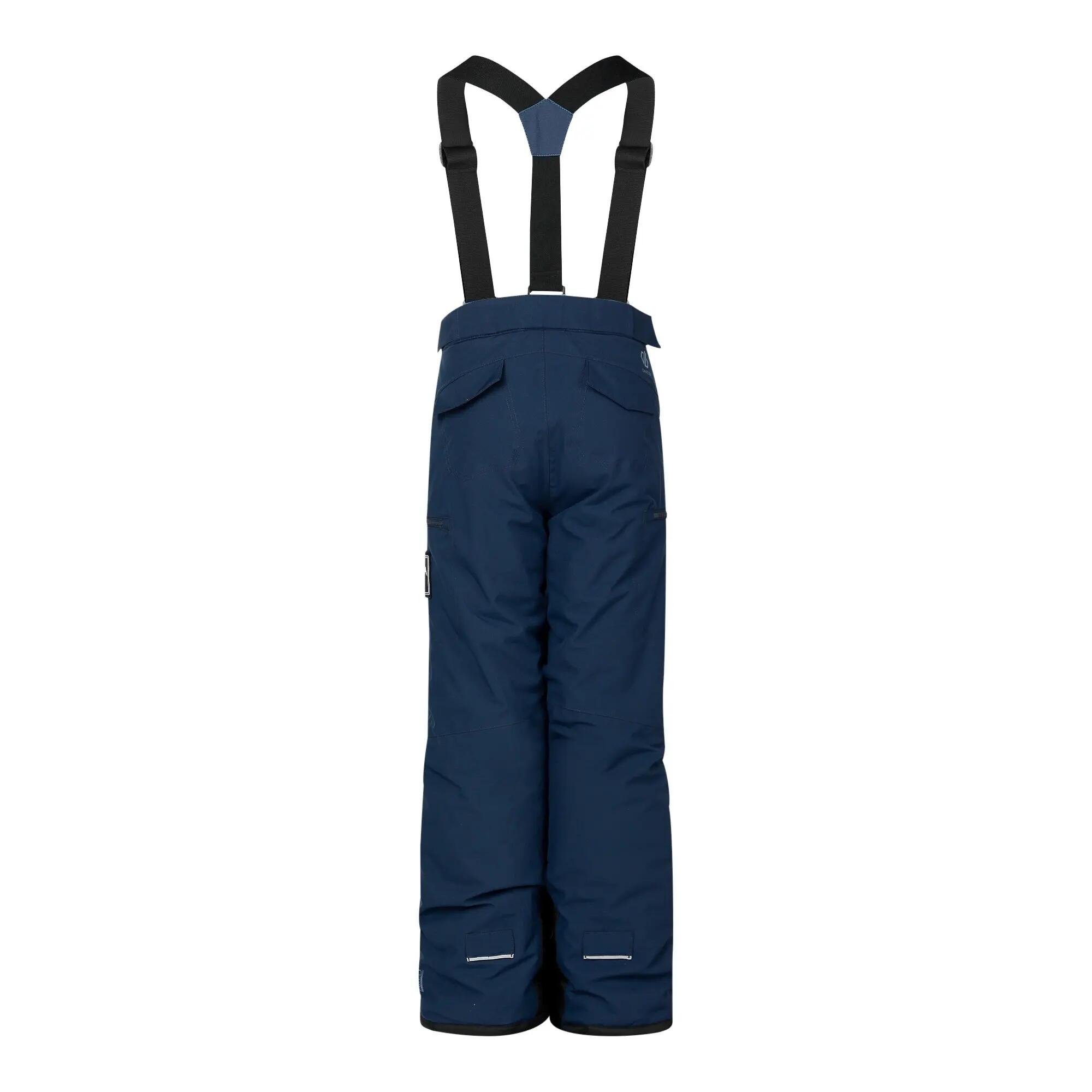 Pantalon De Ski Uni Et Extensible À Taille Ajustable POW Enfant (Bleu Marine) 3/7