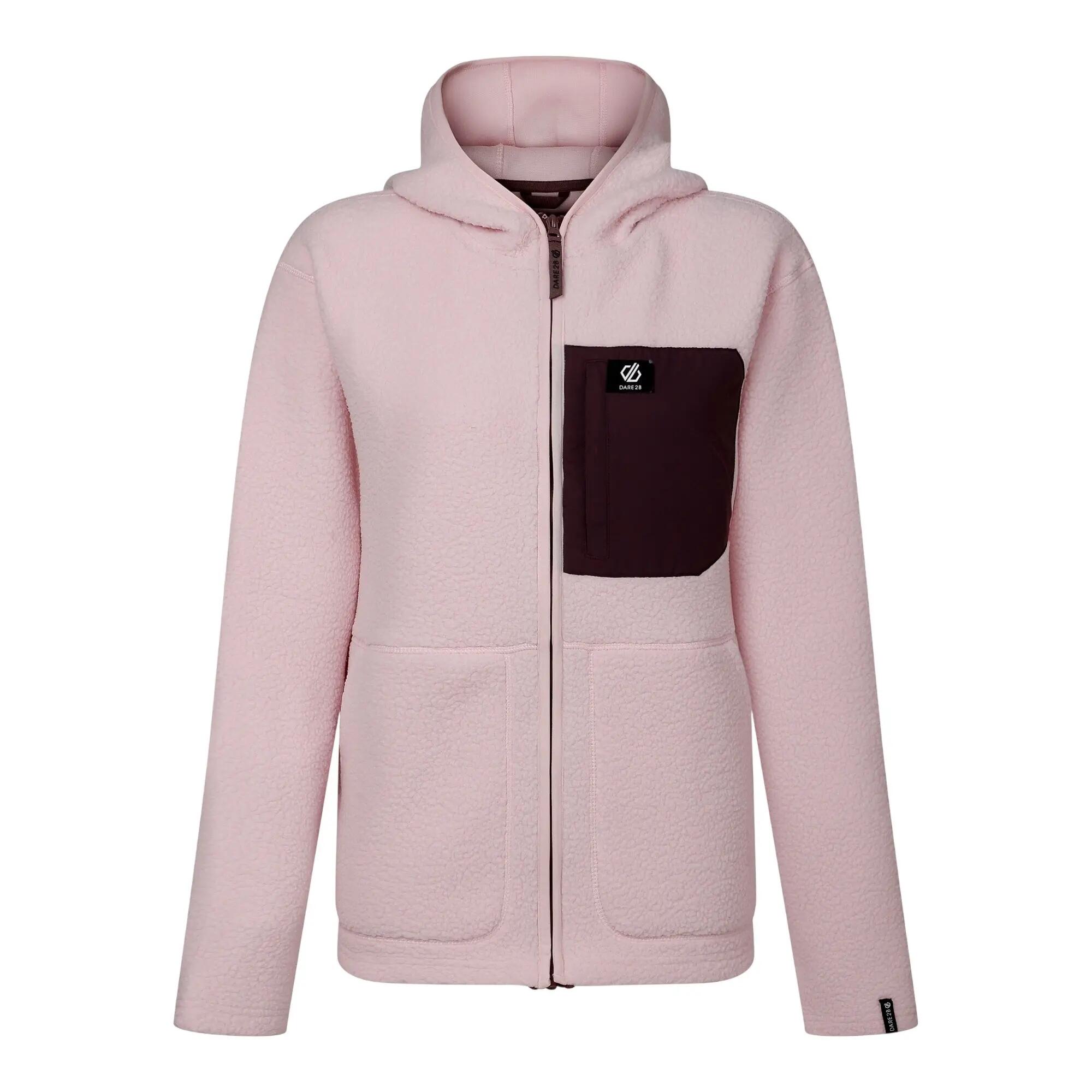 Pile Borg Con Cappuccio Donna Dare 2B Firn Rosa Haze 2/7