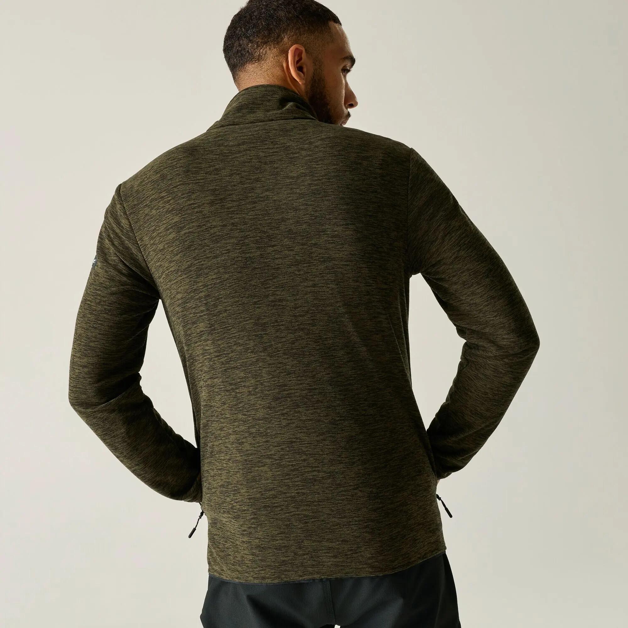 Mens Harrow Full Zip Fleece Jacket (Dark Khaki) 3/7