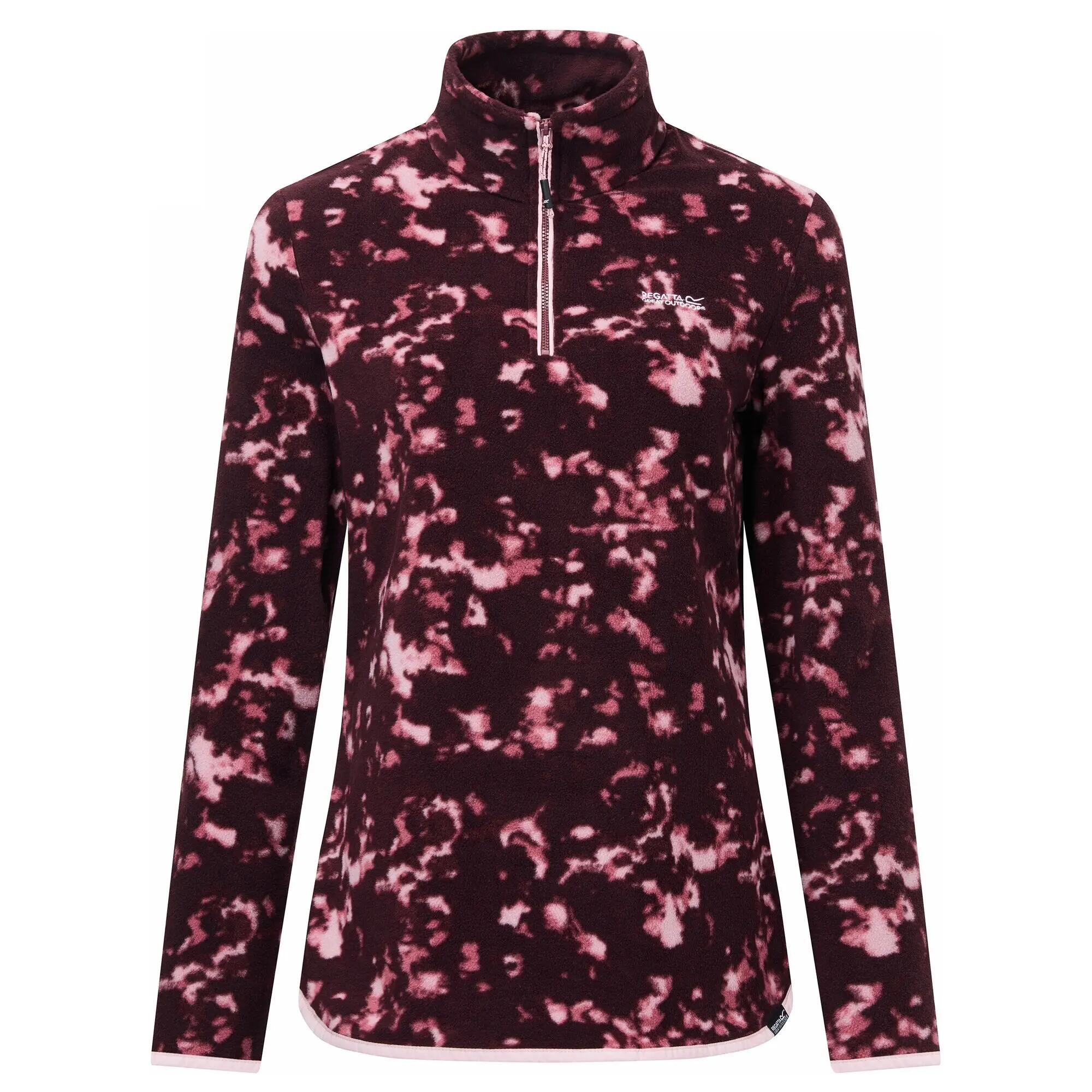 Womens/Ladies Margot Brush Stroke Quarter Zip Fleece (Fig) 2/7