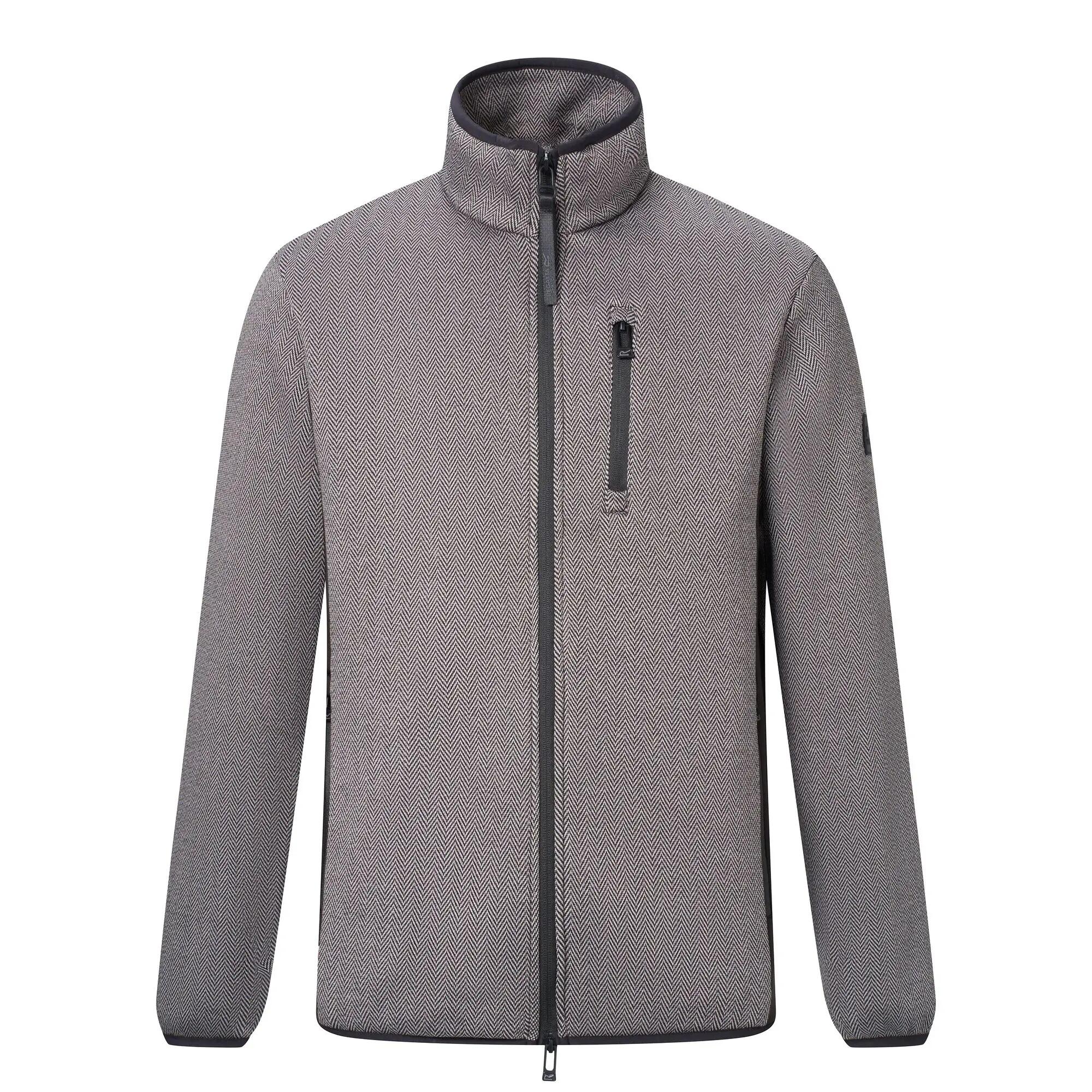 Mens Brayleigh Full Zip Fleece Jacket (Ash/Black) 2/7