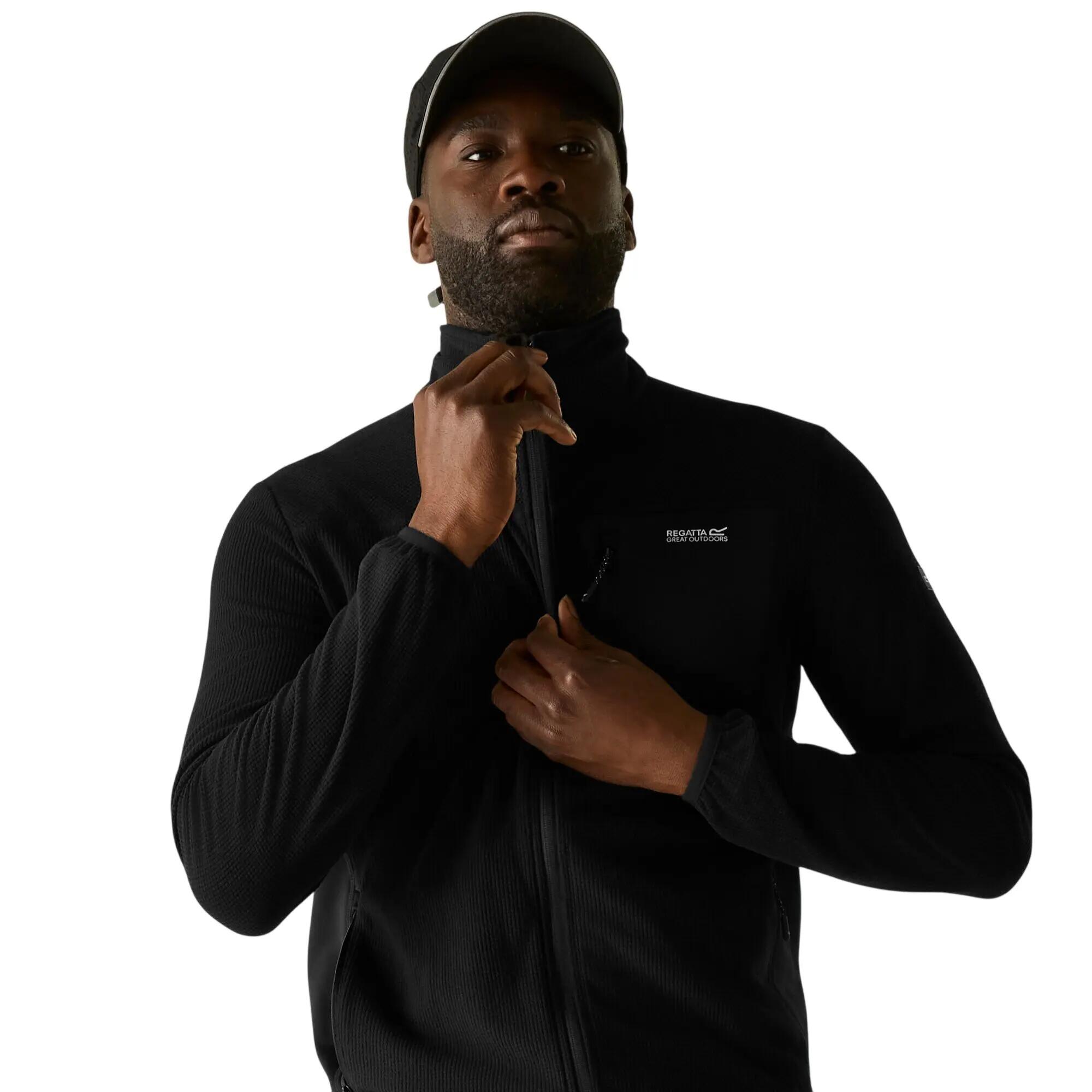 Mens Eadle Logo Full Zip Fleece (Black) 7/7