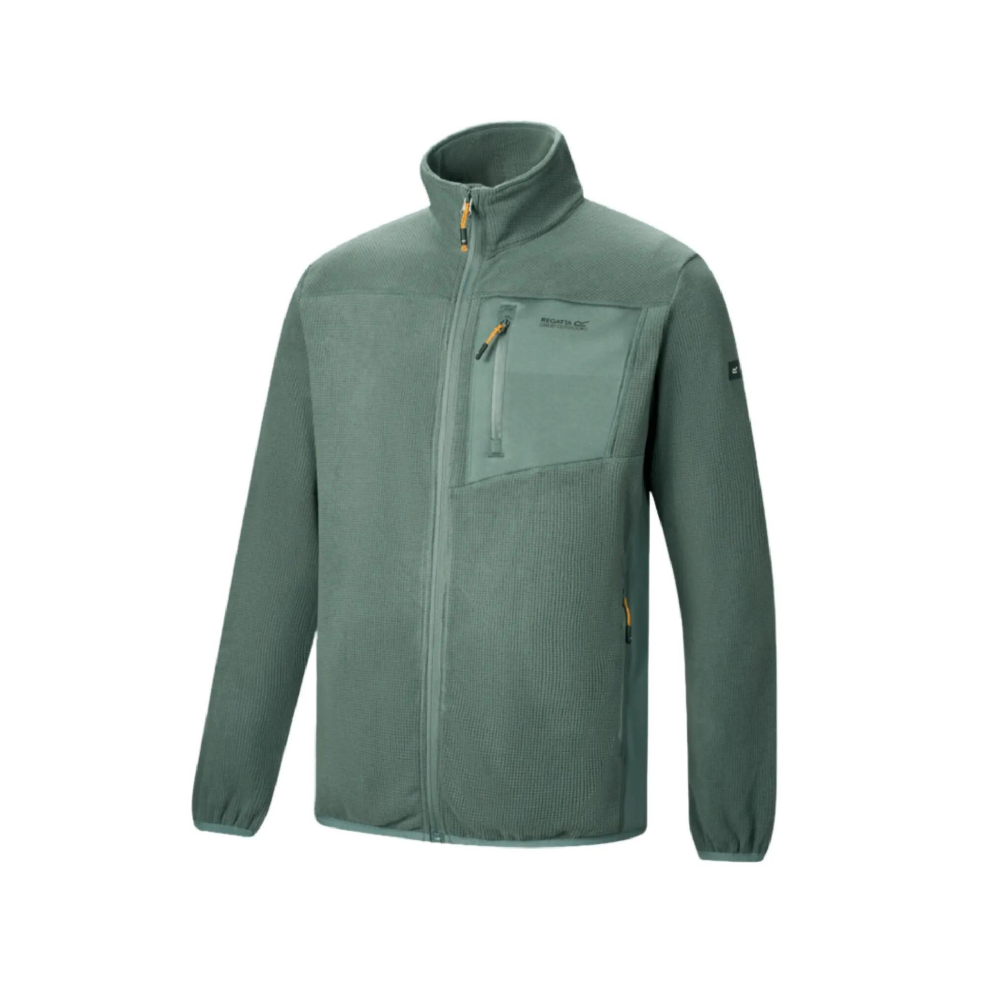 Mens Eadle Logo Full Zip Fleece (Dark Forest Green) 4/7