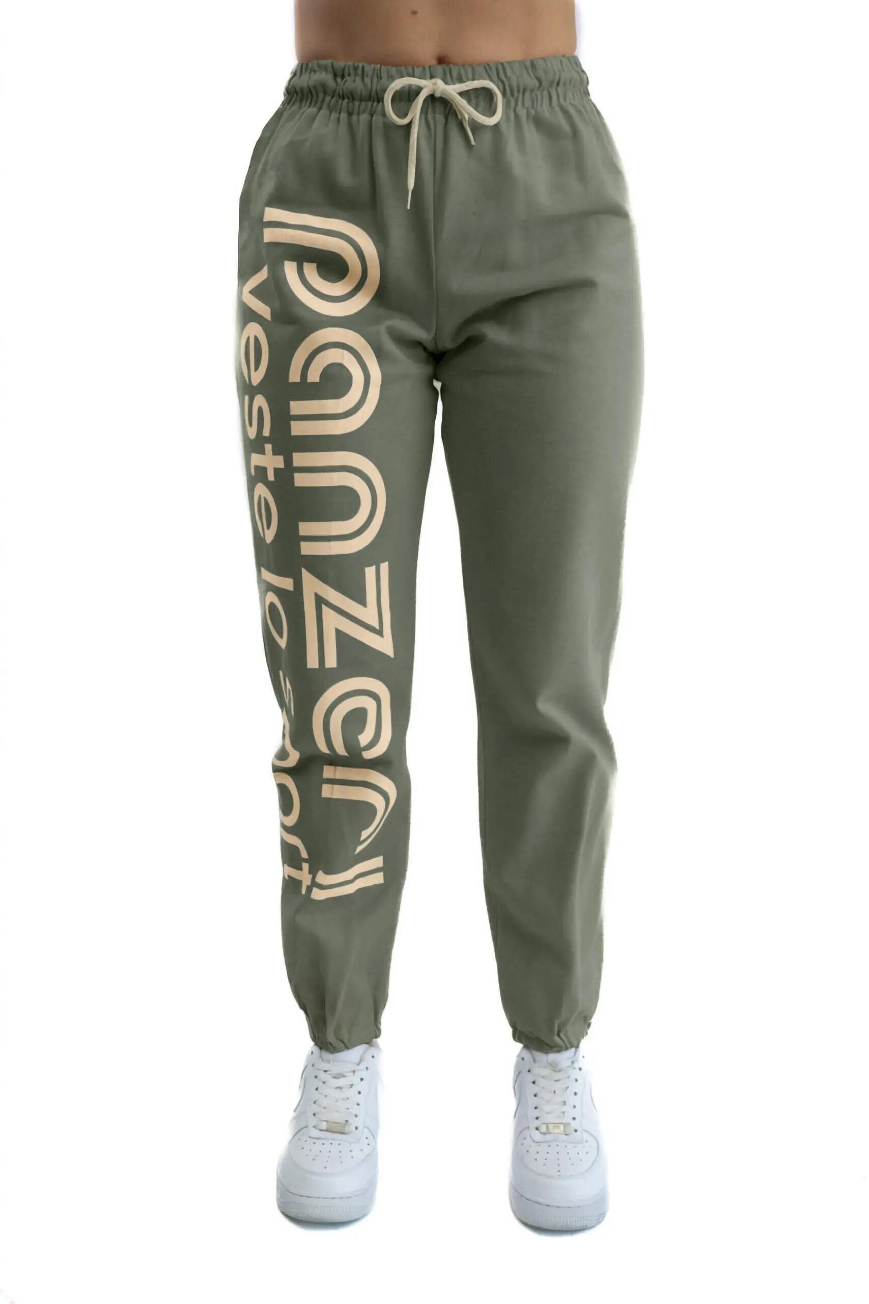Jogging Panzeri Mixte  - Uni H - Kaki / Beige 2/7