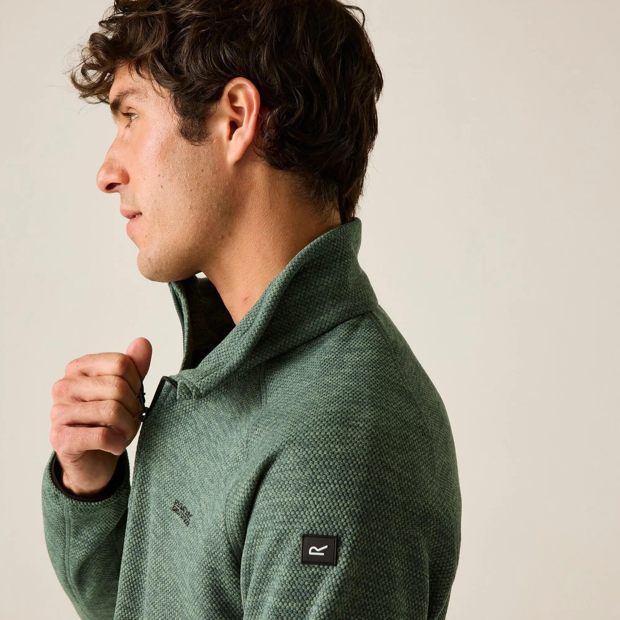 Mens Harrow Full Zip Fleece Jacket (Dark Forest Green) 4/7