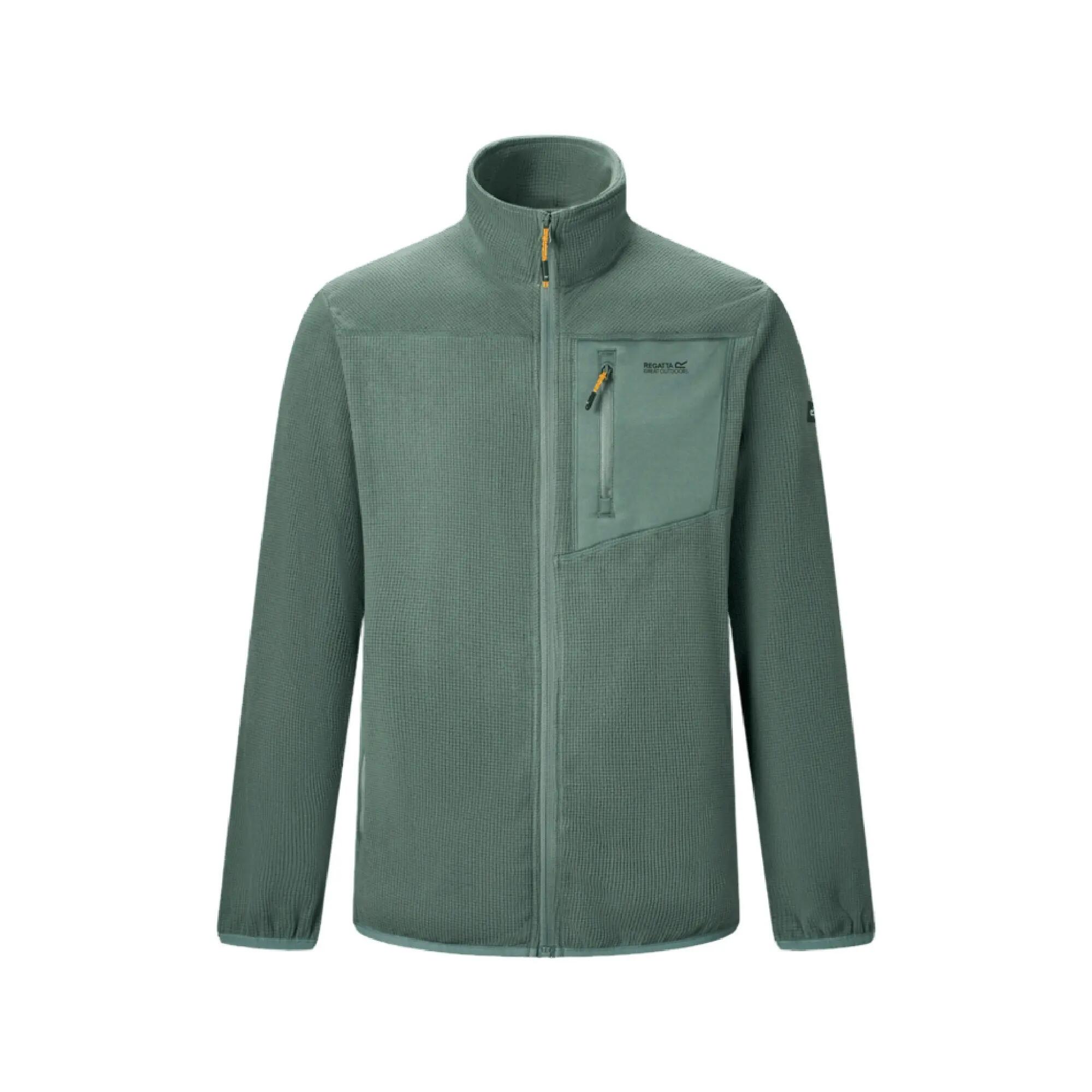 Mens Eadle Logo Full Zip Fleece (Dark Forest Green) 2/7