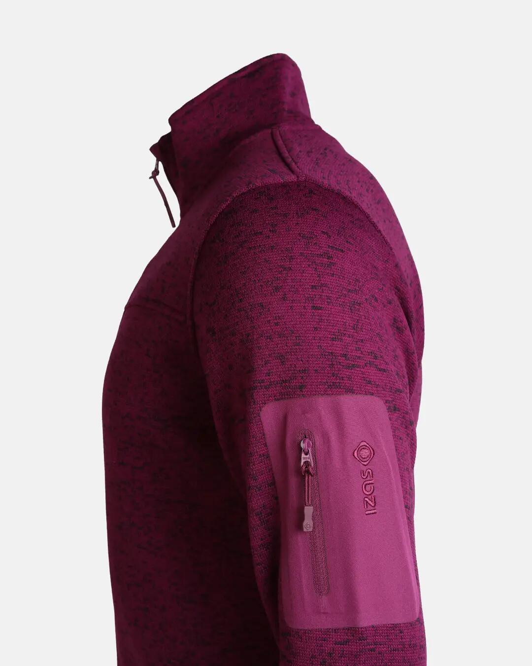 Izas Herren Strickfleecejacke SAMAUN M V3 mit Stehkragen und 4/4
