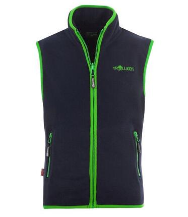 Gilet polaire enfant Arendal bleu marine / vert vipère