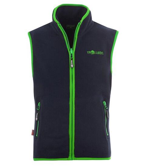 Gilet polaire enfant Arendal bleu marine / vert vipère