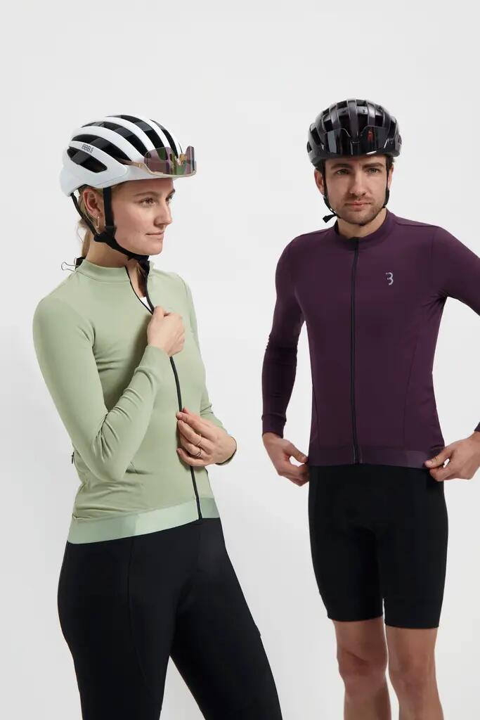 BBB Cycling Transition Rennrad Trikot Unisex Langarm Zwischensaison Sage Green 3/6