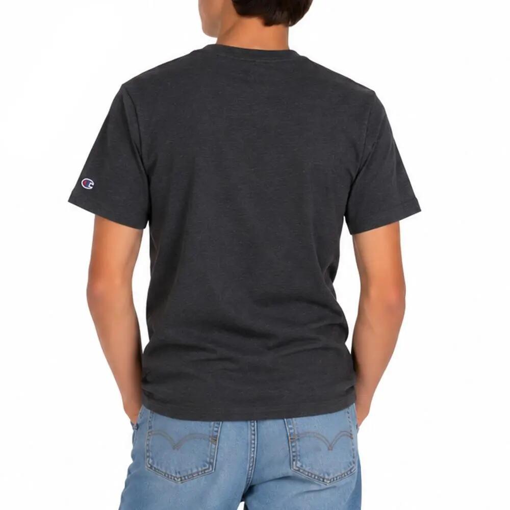 Champion Jungen T-Shirt Grau Melange mit Logo 3/3