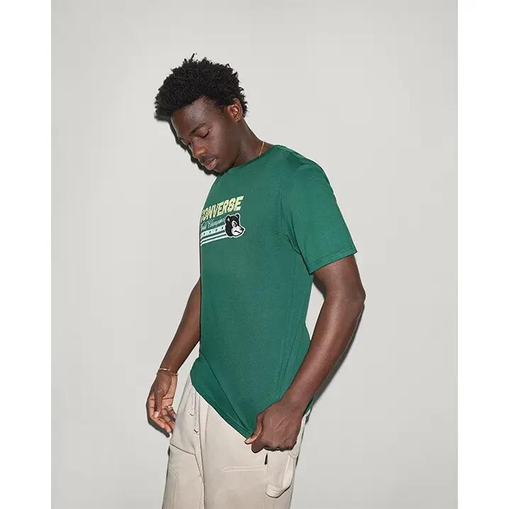 Camiseta Converse Fighting Bear Tee, Verde, Unisexo 3/5