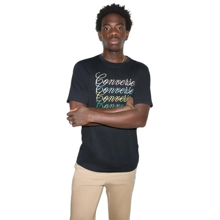 Tricou barbati Converse Scripted Echo Tee, Negru