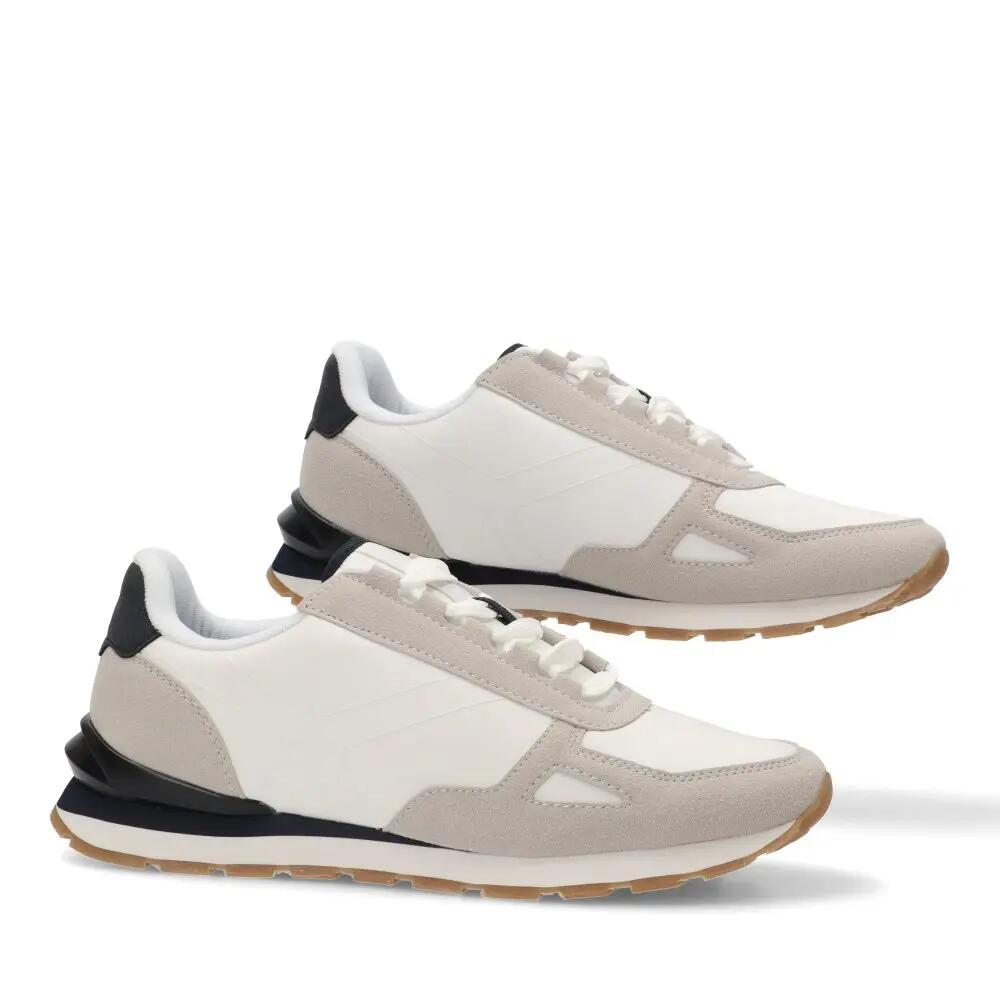 Deportivas Casual Hombre Suela Plana - Modelo 82031 Blanco 6/6