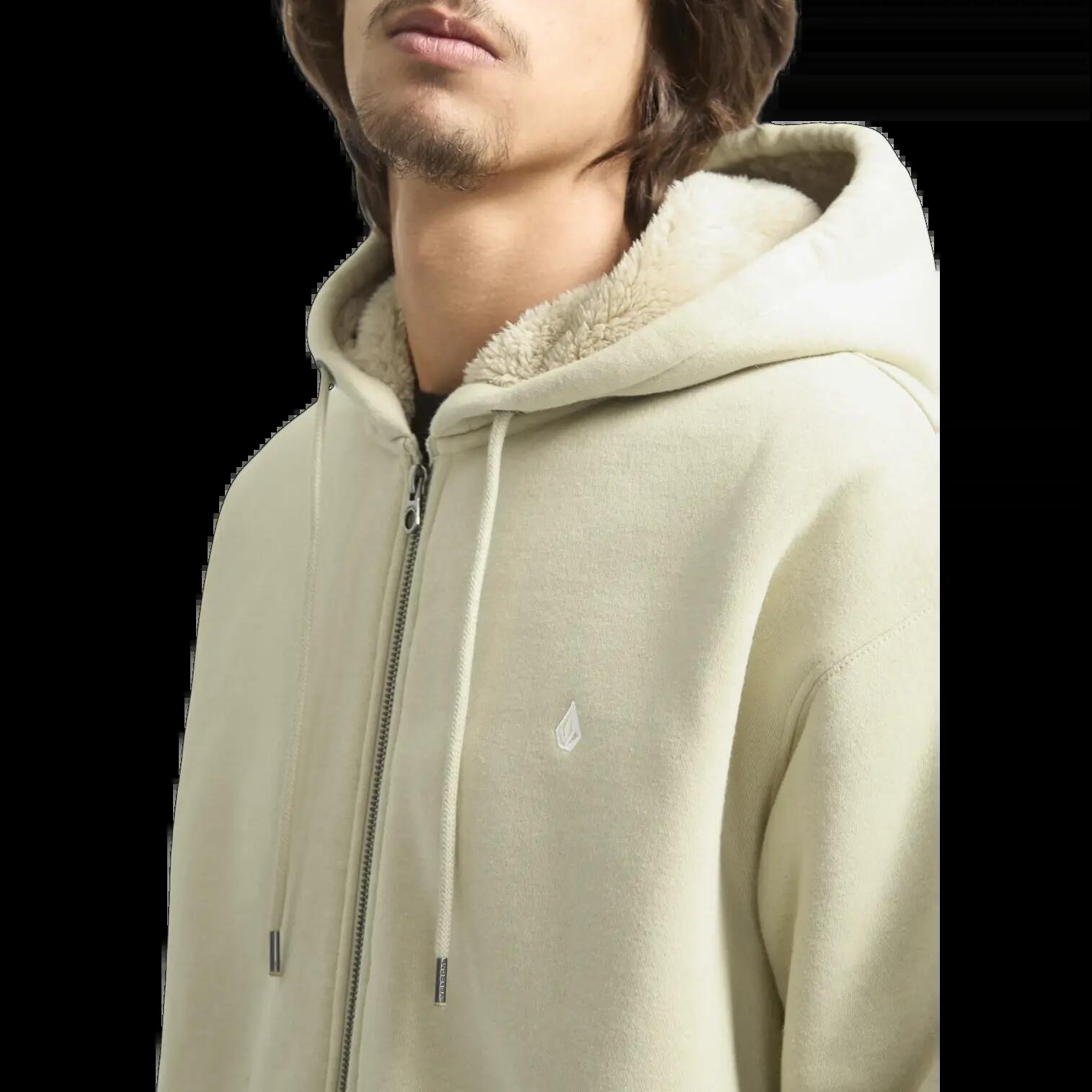 Felpa con cappuccio Volcom Single Stone Beige 3/8