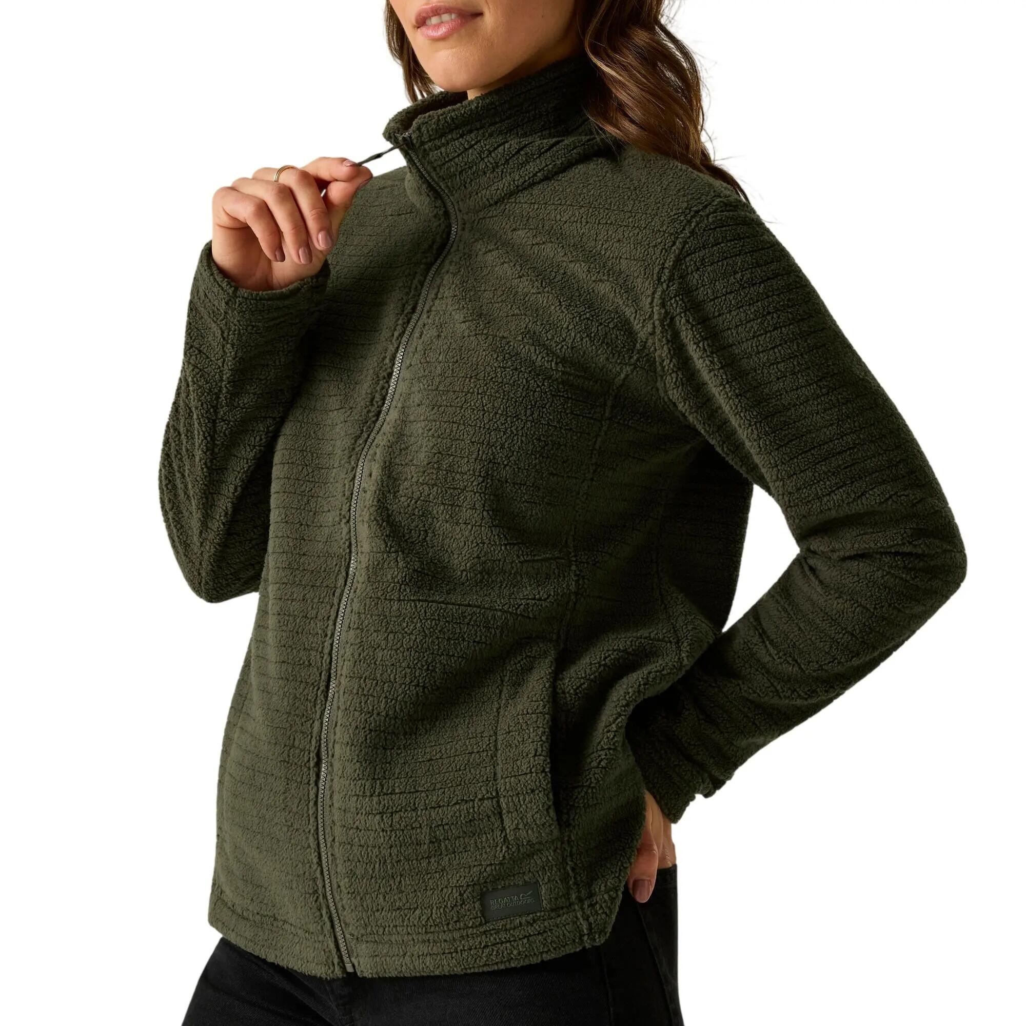 Womens/Ladies Heidy Full Zip Fleece Jacket (Dark Khaki) 7/7