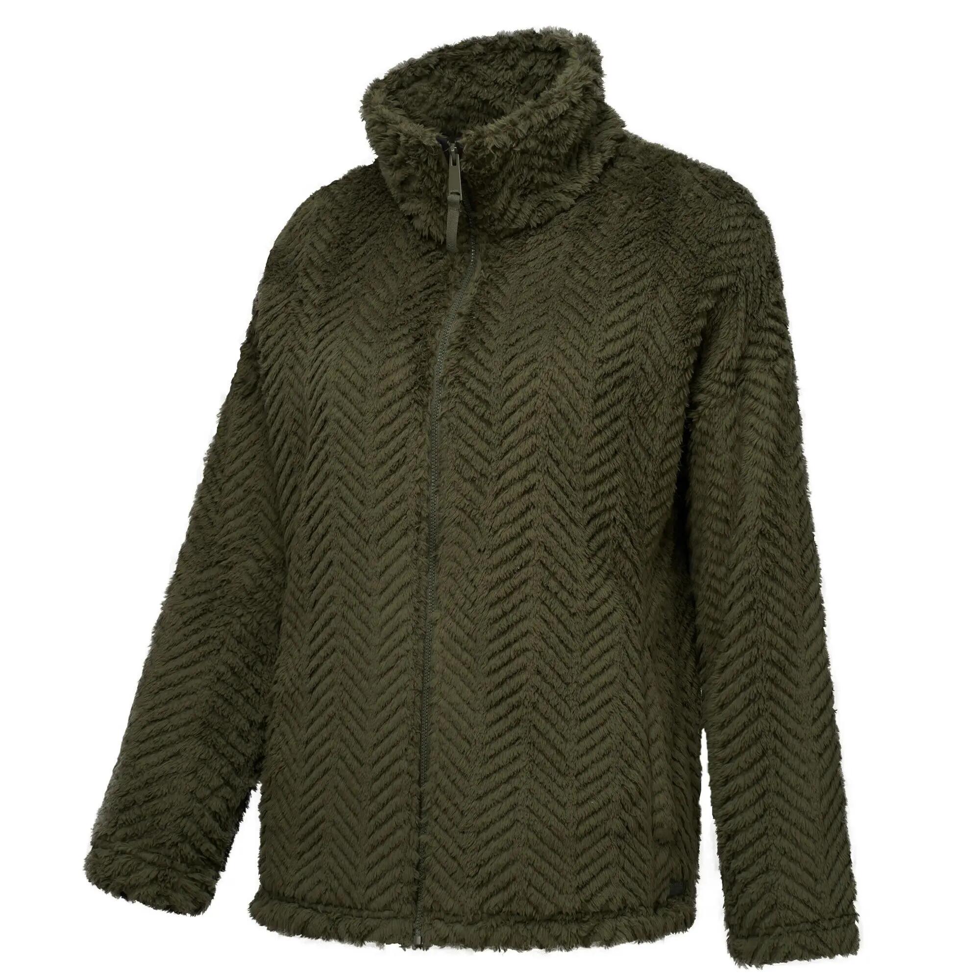 Womens/Ladies Ayana Full Zip Fleece Jacket (Dark Khaki) 4/7