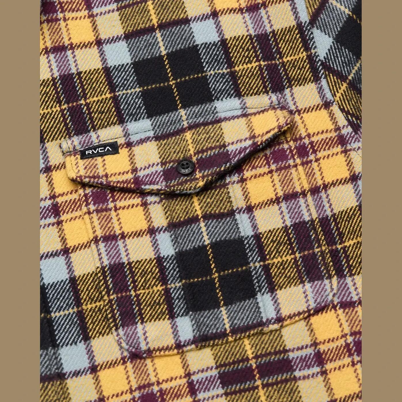 Camisa Rvca Hugues Heavy Flannel Naranja 7/8