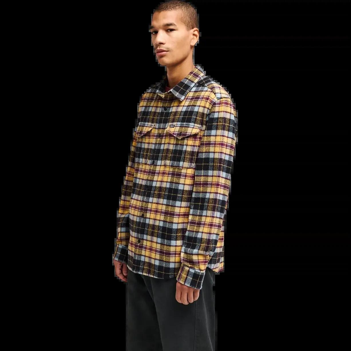 Camisa Rvca Hugues Heavy Flannel Naranja 5/8