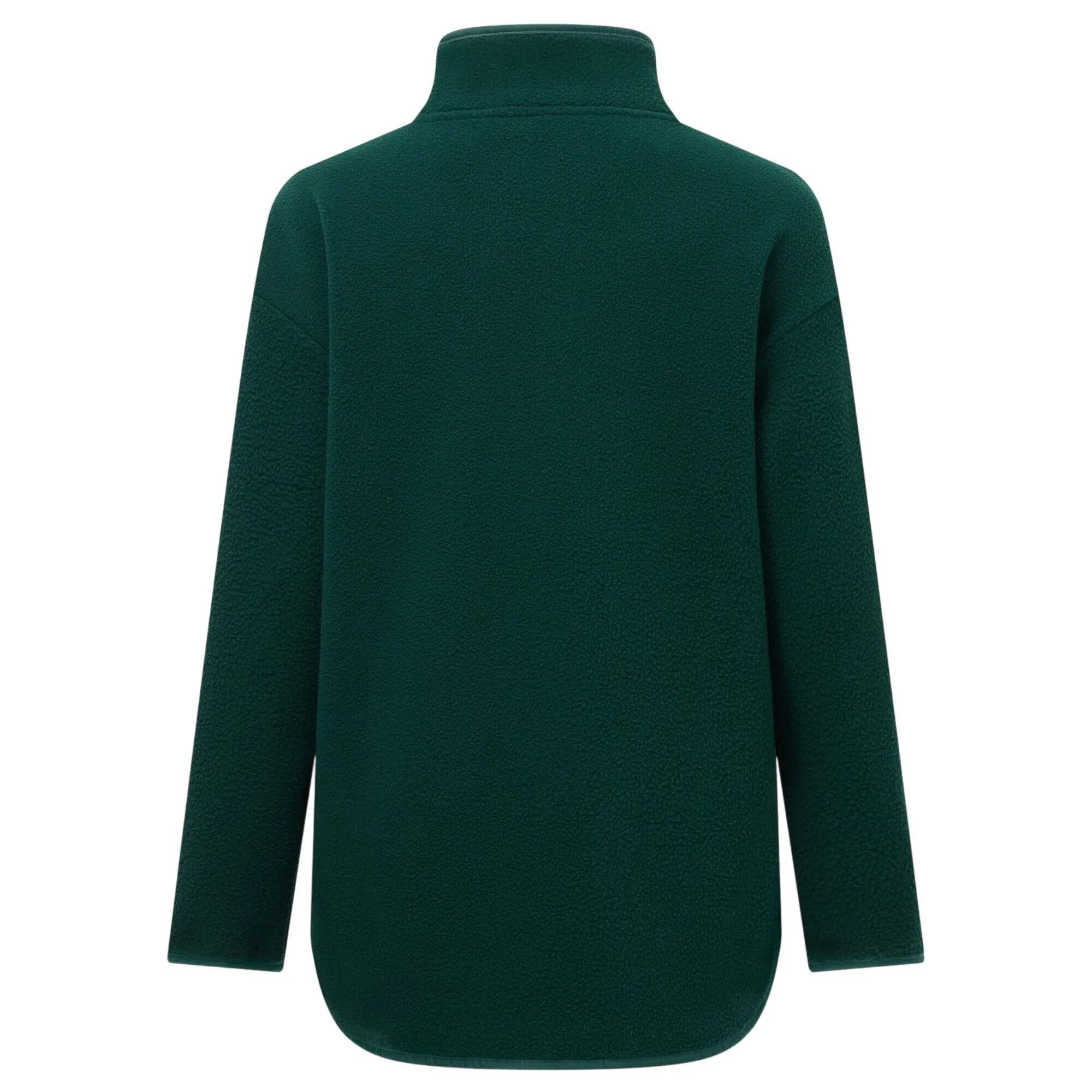 Womens/Ladies Frankie Borg Half Zip Longline Fleece Top (Deep Pine) 3/7