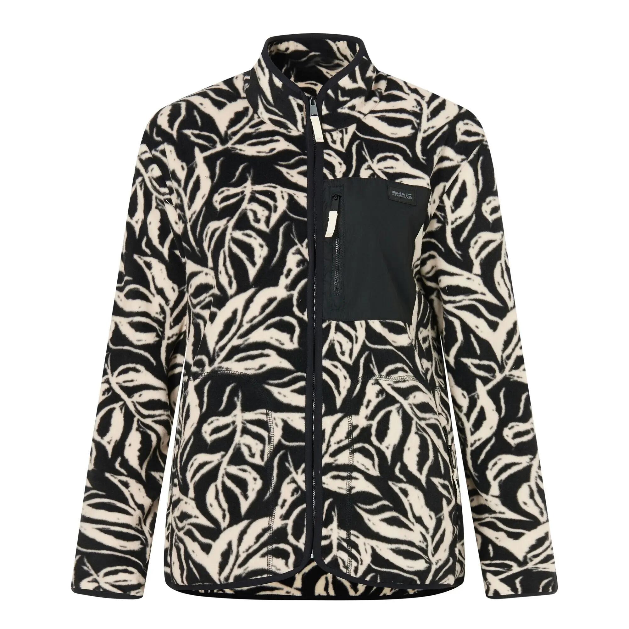 Bluza Polarowa Damska Nadruk Liść Pełen Suwak Frankie 2/7