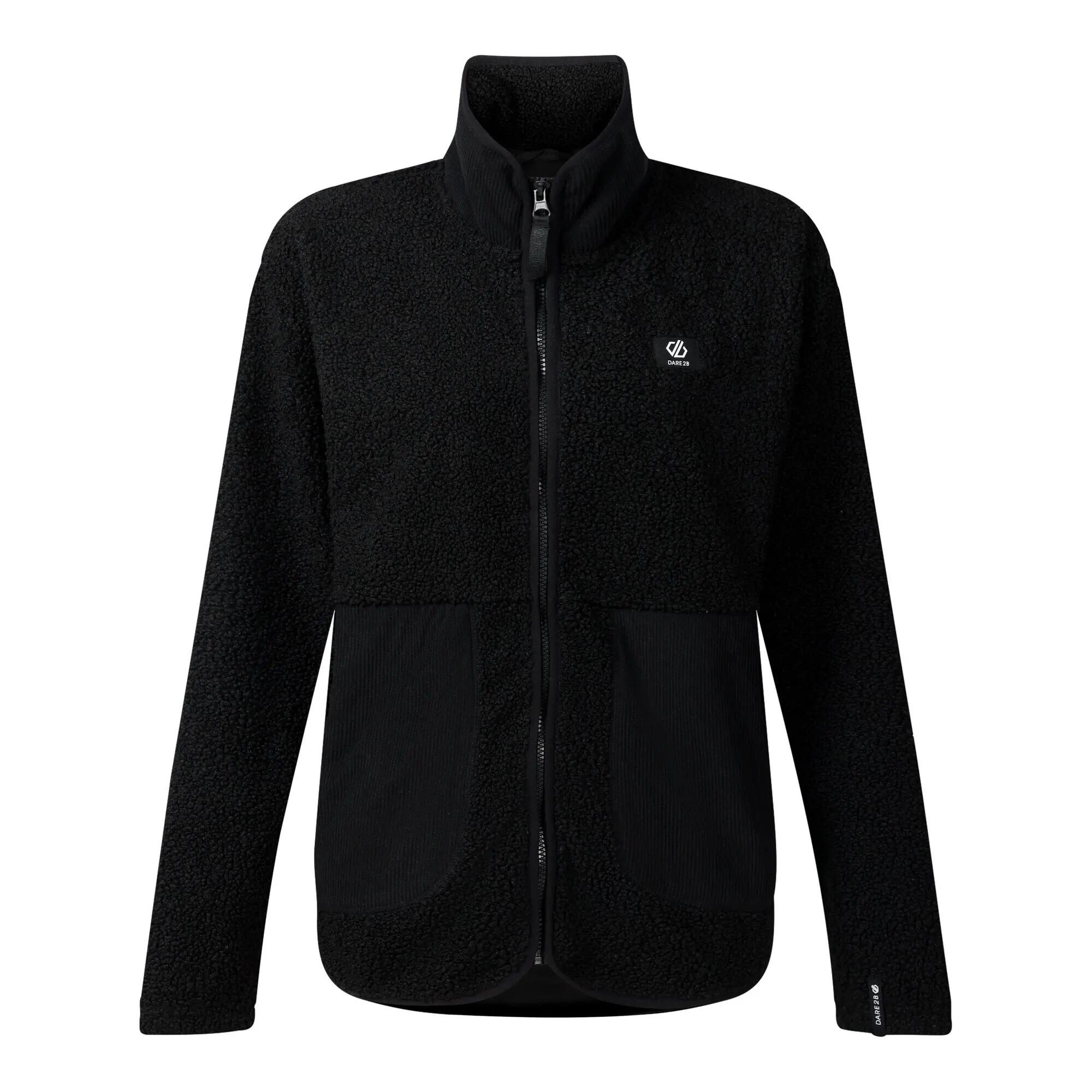 Womens/Ladies Zephyr Borg Fleece Jacket (Black) 2/7