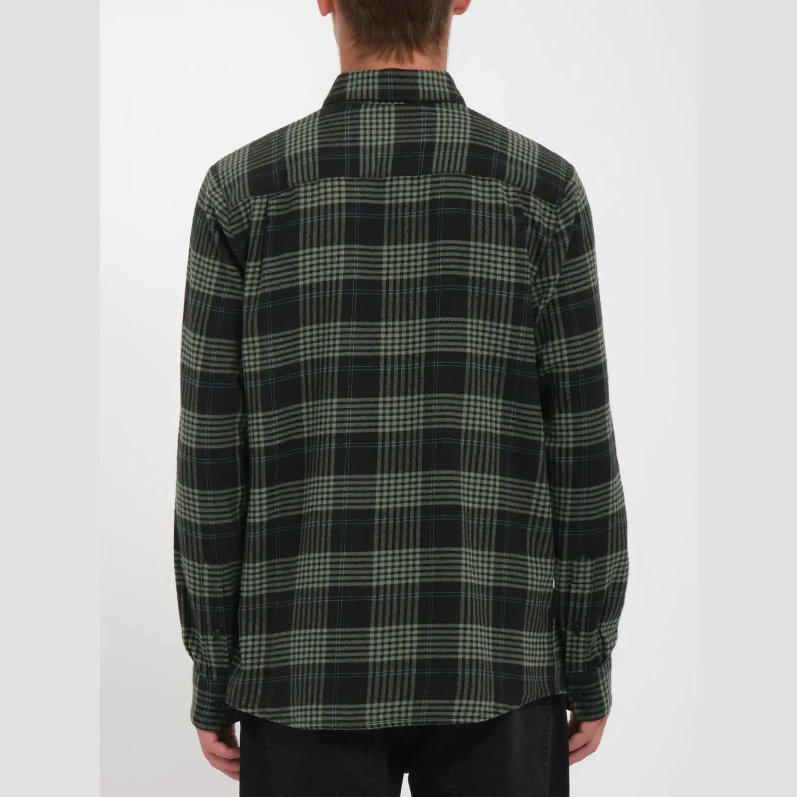 Camisa Volcom Caden Plaid Negro 2/4