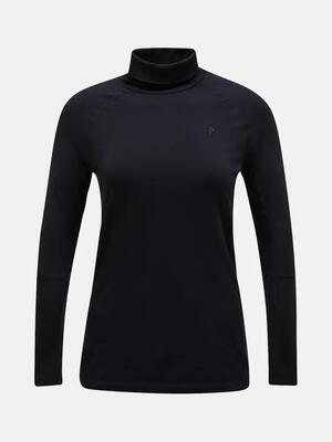 Baselayer - ski - dames - magic rollneck - merino, col - grijs