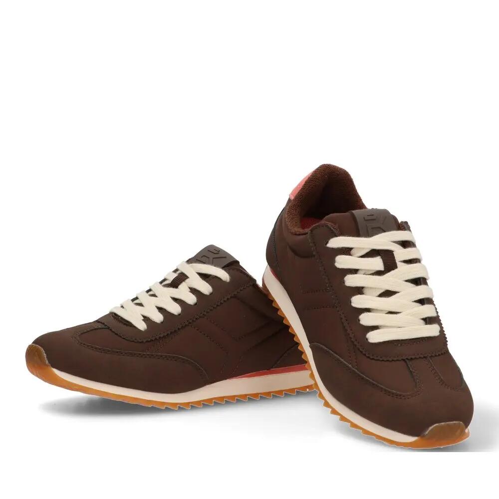 Deportivas Casual Mujer Suela Plana - Modelo 50016 Marron 5/6
