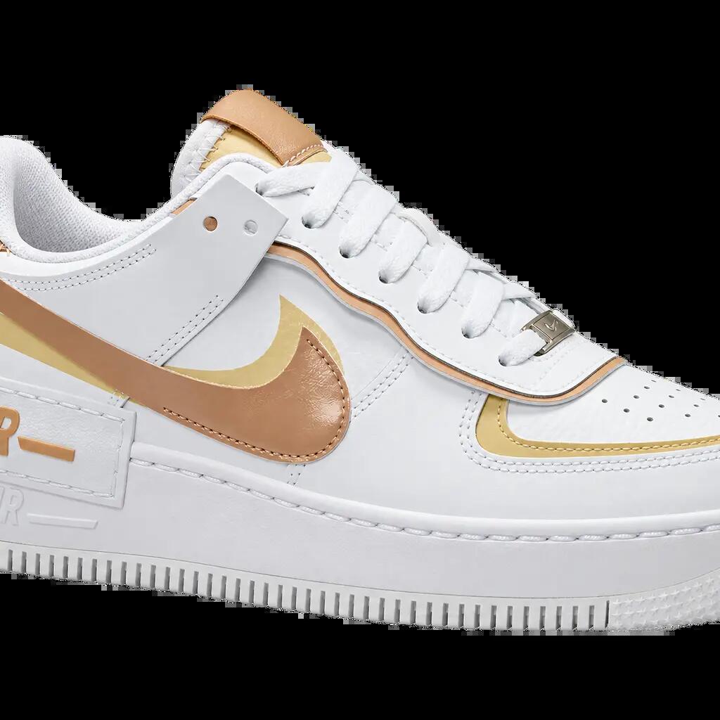 Damen - Sneaker - Air Force 1 Shadow - weiß, Team Gold Hemp