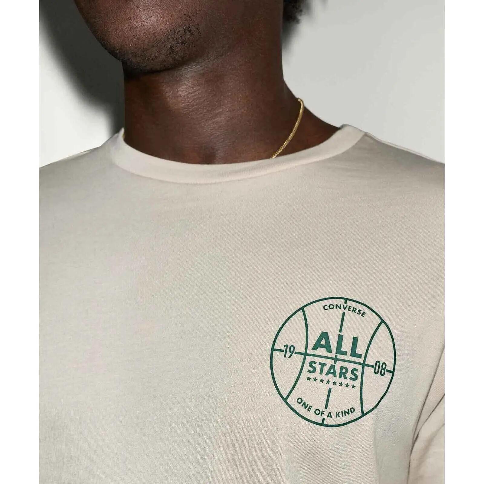 Camiseta Converse All Star Bball Tee, Beige, Unisexo 2/5