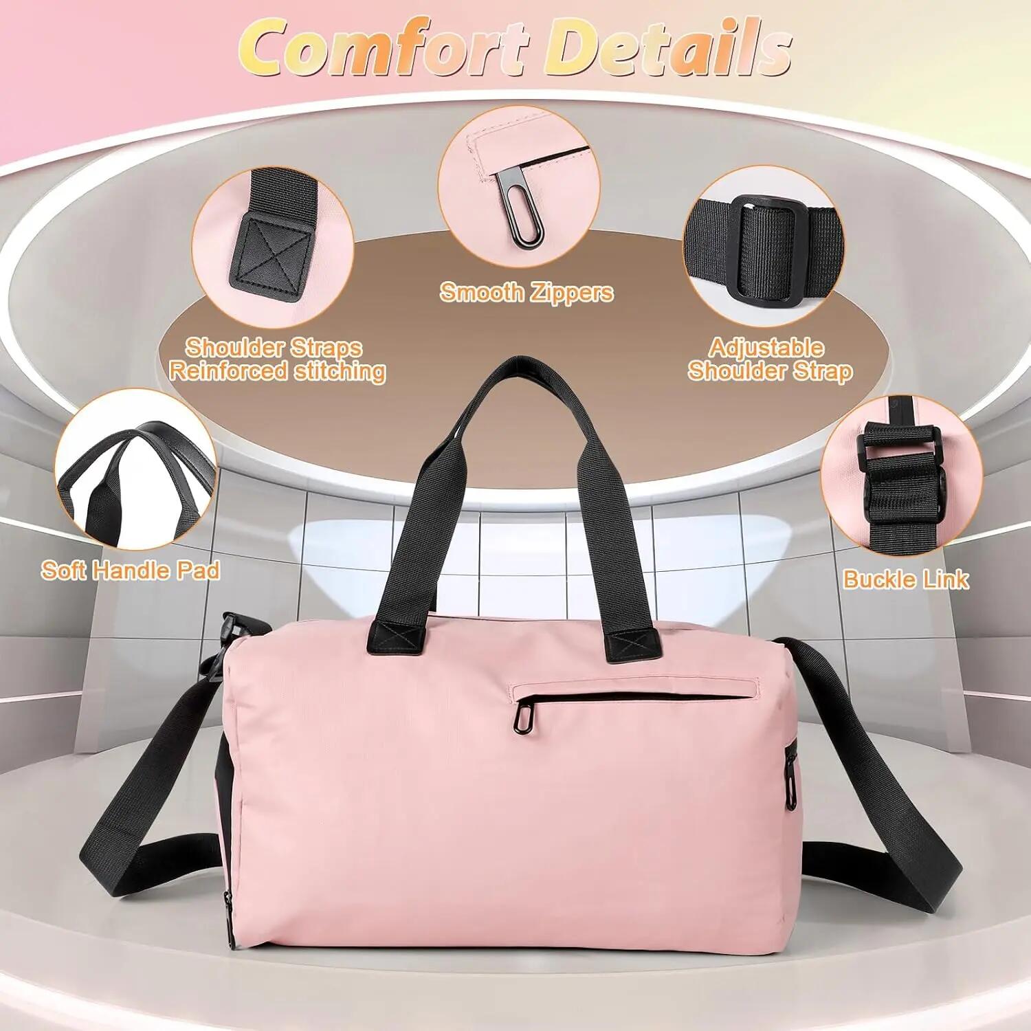 Sac de Sport, Sac Voyage avec Compartiment Chaussures Grande Sac de Sport Sacs 4/7