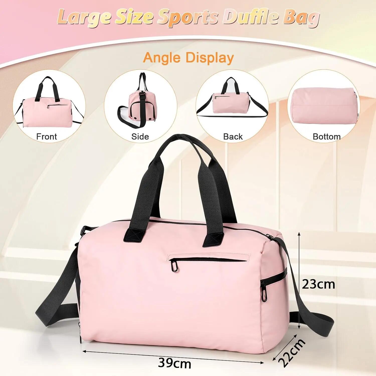 Sac de Sport, Sac Voyage avec Compartiment Chaussures Grande Sac de Sport Sacs 2/7