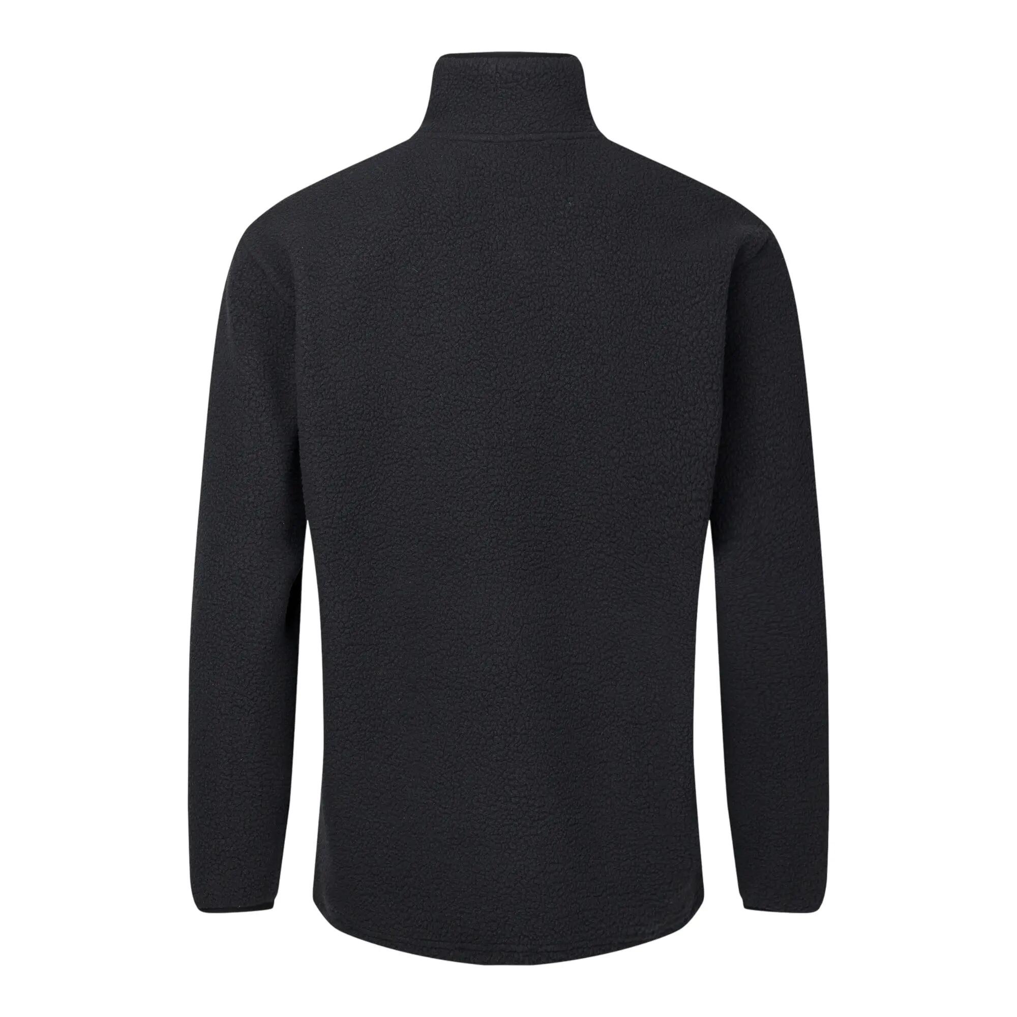 Mens Twin Tip Snap Fleece Top (Black) 3/7