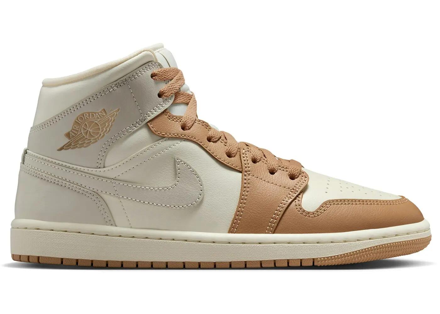 Mujer - zapatillas - media caña - Air Jordan 1 Mid Pale Ivory Hemp - blanco 1/1