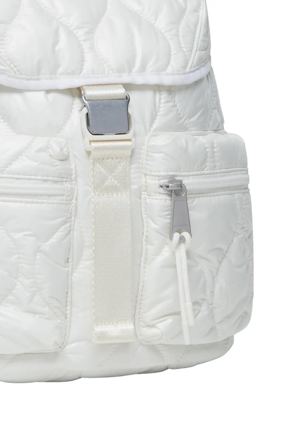 Sac à dos - sportswear - femme - matelassé - Bagne - crème 5/6