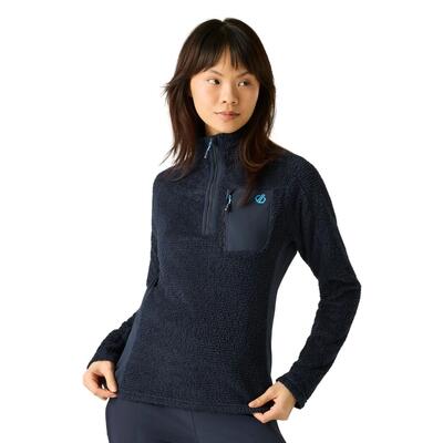 Giacca In Pile Tessuto Tecnico Mezza Cerniera Donna Dare 2B Levitate Blu Navy