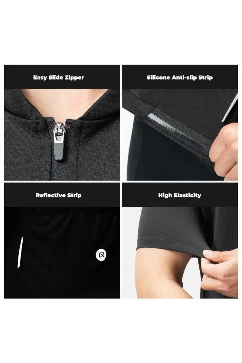 Koszulka rowerowa męska HALF ZIP 15200017 3/4