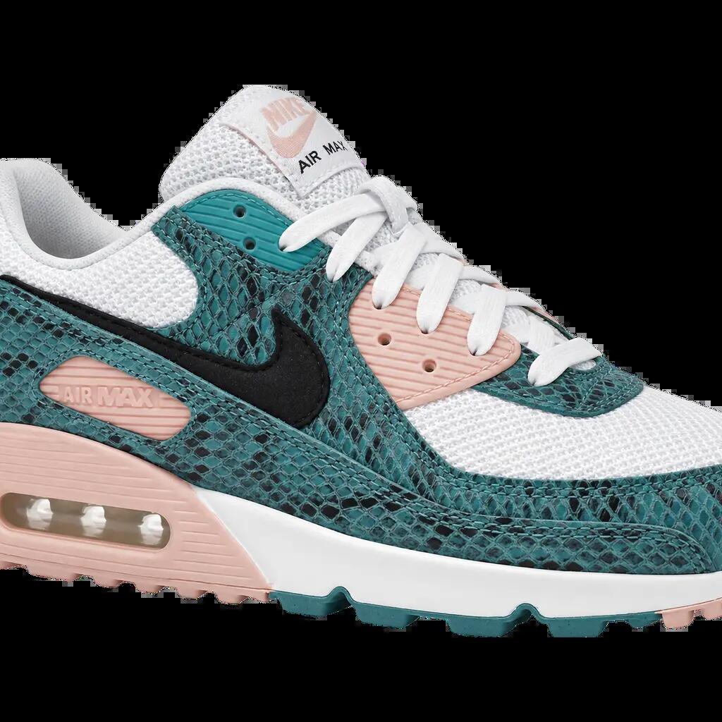 Herren - Sportschuhe - Sneaker - Schlangenleder-Optik - Nike Air Max 90 - Blau